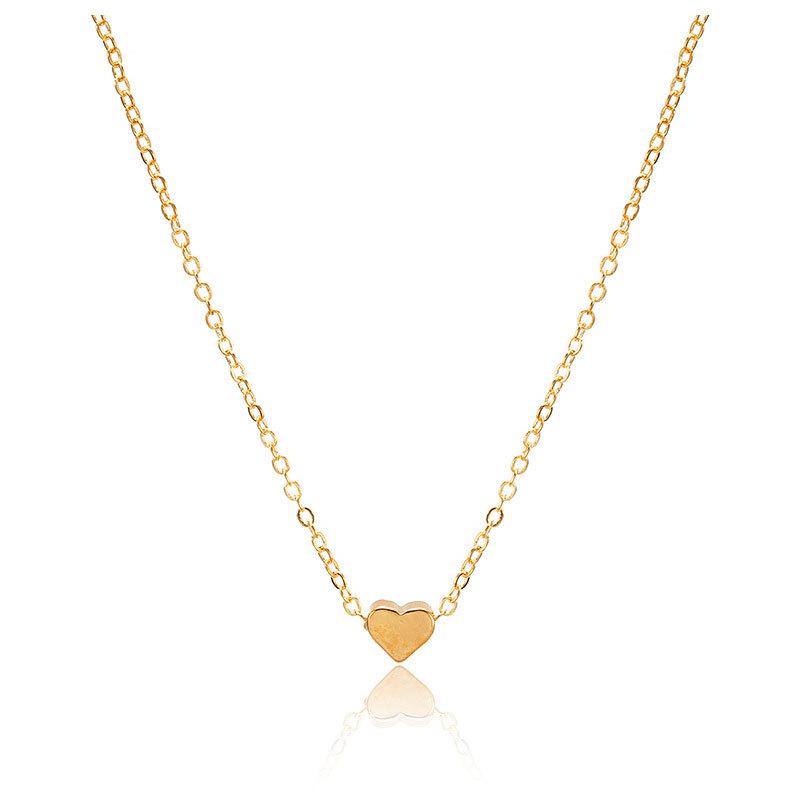 European & American Style Heart Pendant Necklace - Elegant Alloy Clavicle Chain for Women