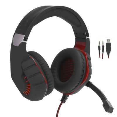 Ενσύρματα Ακουστικά Gaming LED Φωτιζόμενα Ακουστικά με Μικρόφωνο Μείωσης Θορύβου 3.5mmUSB