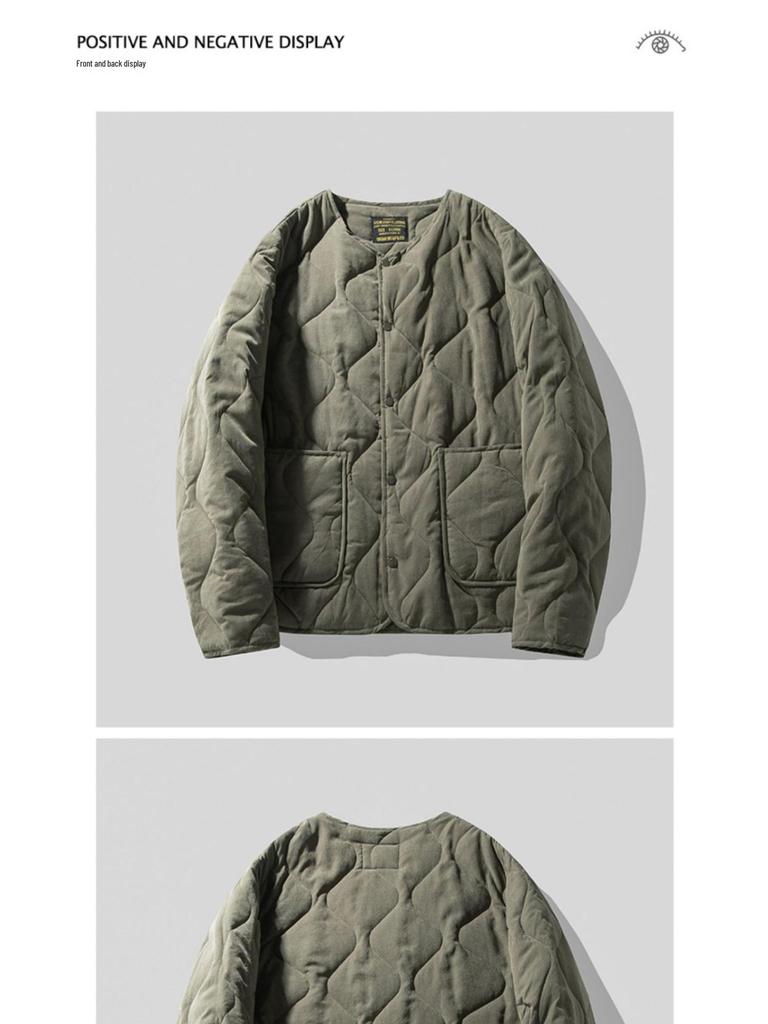 Men's American Casual Retro M65 Quilted Liner Jacket - Padded Autumn/Winter Hunting and Workwear Outerwear