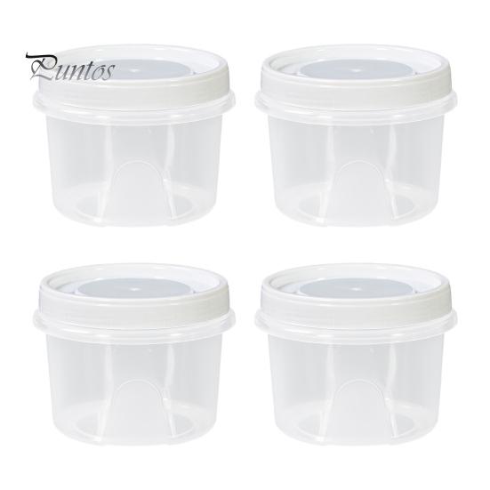 

4 шт. контейнеры для заправки салата 500 мл, пищевой контейнер без бисфенола А для закусок, соусов, приправ, многоразовые стаканчики для соуса для ланч-бокса, хранения фруктов, орехов, йогурта 4pcs белый