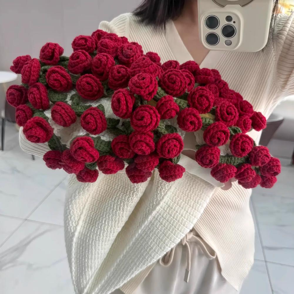 Crochet Flower Blanket Handmade Rose Bouquet Blanket Decor Home Blanket Bouquet Throw Majalis 0 J2E2