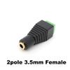 Audio Video AV 3.5mm 2 3 4 Pole Mono Stereo 3.5 Male Female AV Screw Terminal Jack 3.5 Male 3 Pin 4 Pin Terminal Block Plug