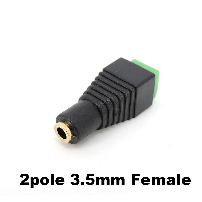 Audio Video AV 3.5mm 2 3 4 Pole Mono Stereo 3.5 Male Female AV Screw Terminal Jack 3.5 Male 3 Pin 4 Pin Terminal Block Plug