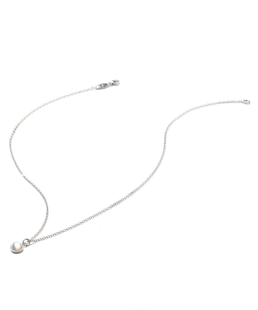 Polalita Slim Surgical Moonstone Necklace (Plt-Nl-037_Sv)