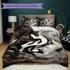 Tai Chi Animals Pattern Bedding uilt Set uilt Cover Pillowcase Home Decoration Birthday Gift (1 * duvet cover + 2 * pillowcase  without core)105