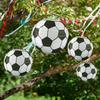 5 Pièces 20CM Lanternes en Papier Thème Football Sportif Ornement Suspendu de Cour de Football Fond pour Anniversaire d'Enfant Mariage Fête Déco