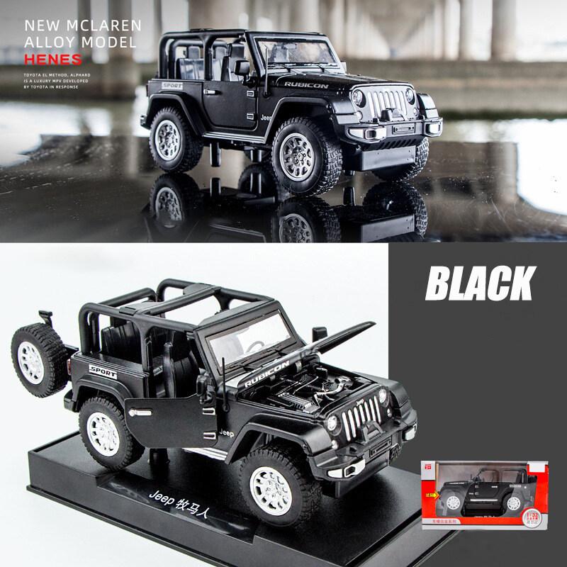 1/32 Scale Jeep Wrangler 1941 Alloy Car Model with Light and Sound Effect Diecast Car Toys for Boys Gift Car Model  Toys Model Collection