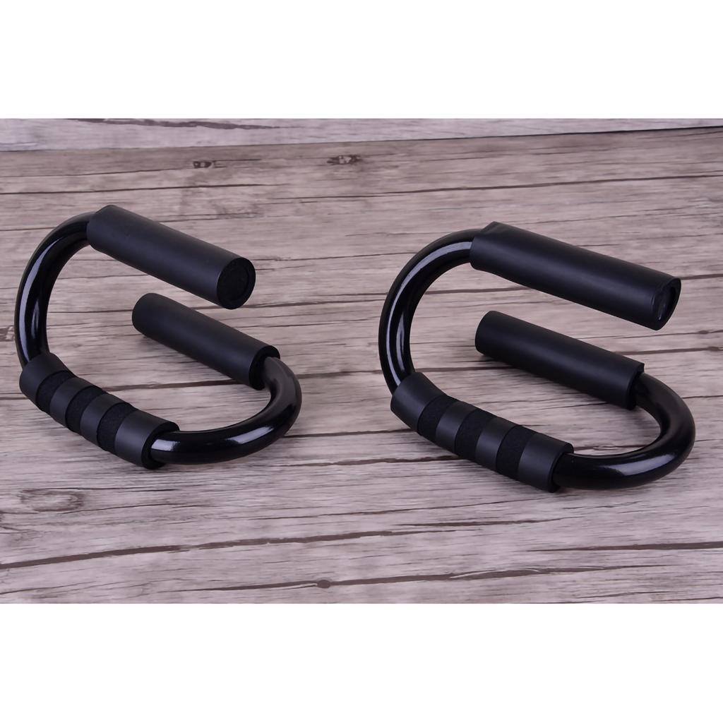 1Pair Push Up Bar S Shape Push Up Helper with Foam Handles for Home Gym Fitness Training Muscle Workout