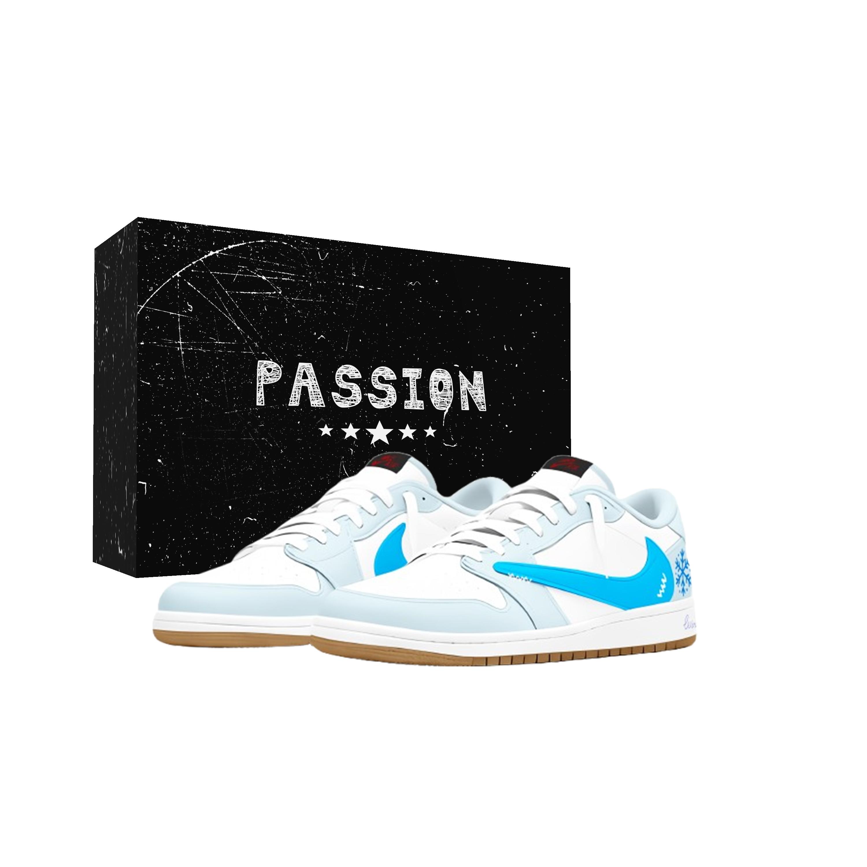 

Travis Scott x Jordan Air Jordan 1 Icy Snow Travis Scott X AJ1 Cushioning Low top Vintage Basketball Shoes Unisex DZ4137-700(Team1698--) 42.5