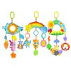 Rainbow Leaves Baby Crib Mobile & Plush Animal Rattle Toy