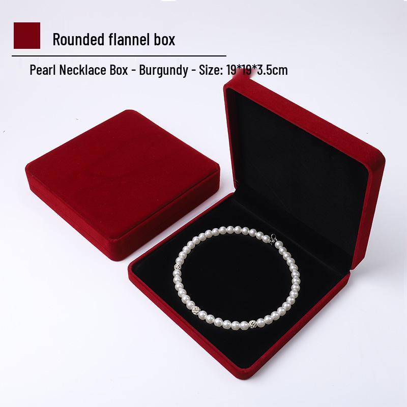 Rounded Corner Plush Jewelry Storage Box for Bracelets, Rings, and Necklaces