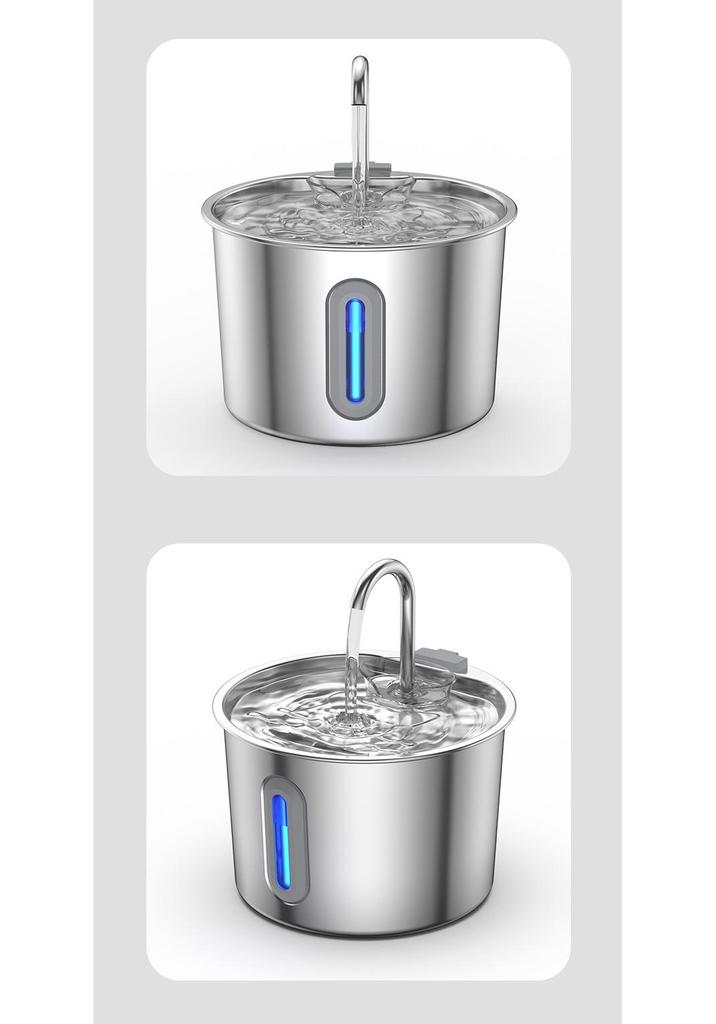 Smart Automatic 304 Stainless Steel Pet Water Fountain for Cats - Silent Dispenser
