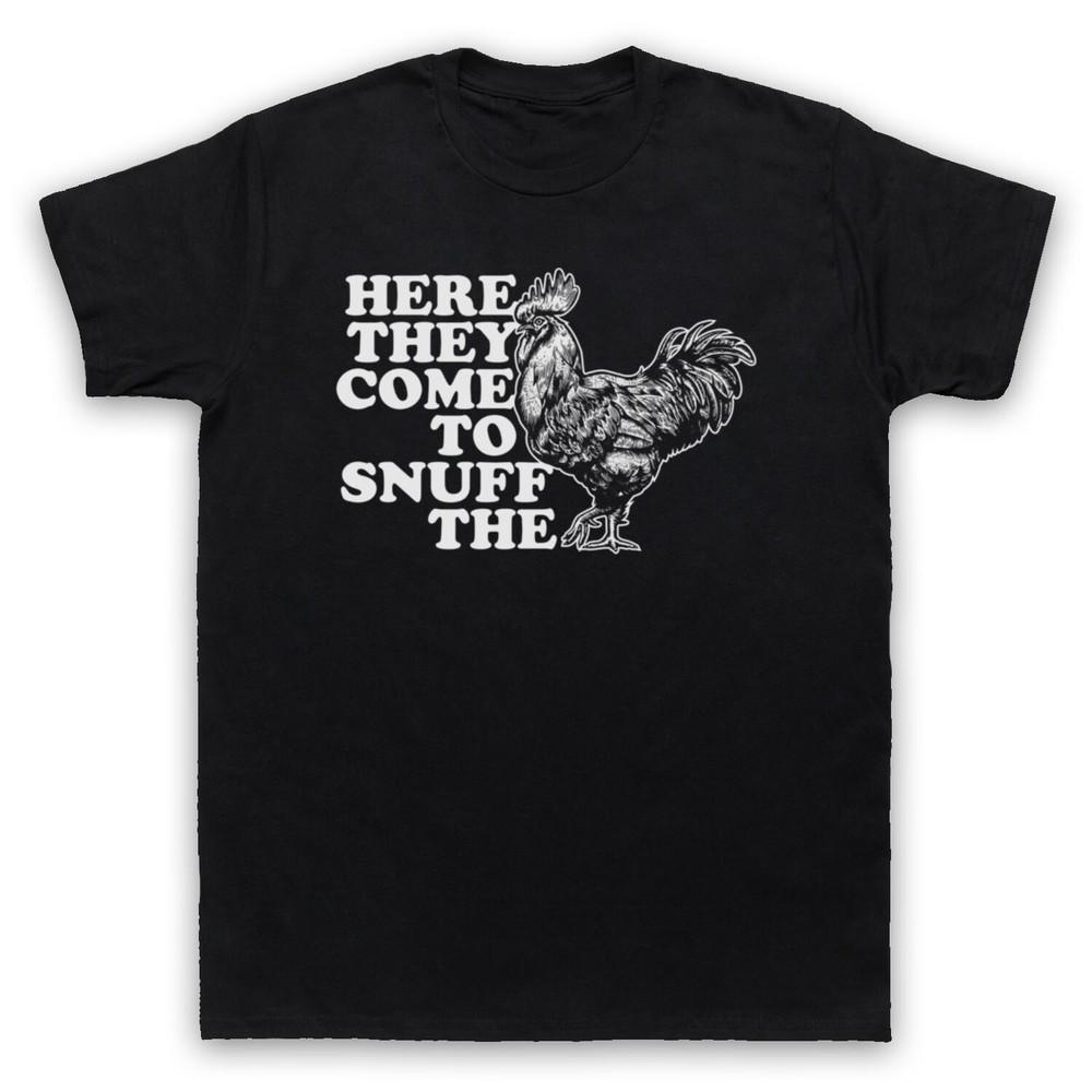 

Вот они идут, чтобы прикончить петуха, слоган рок-музыки, мужская и женская футболка XL