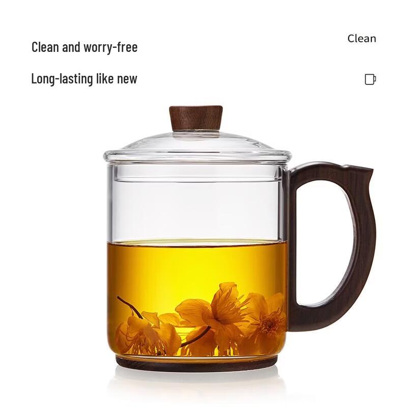 YIHUTEA High Borosilicate Heat-Resistant Glass Teacup