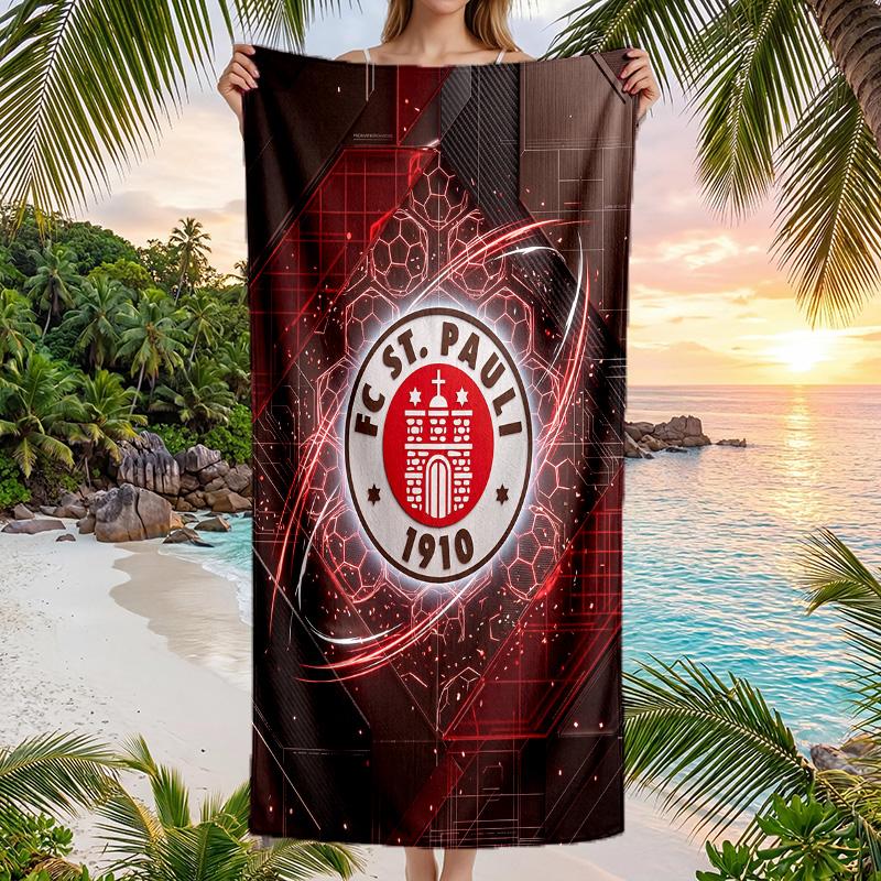 FC St. Asciugamano da Spiaggia Pauli Football Morbido Microfibra Asciugamano Estivo Asciugatura Rapida Assorbente per Spiaggia Piscina Viaggio