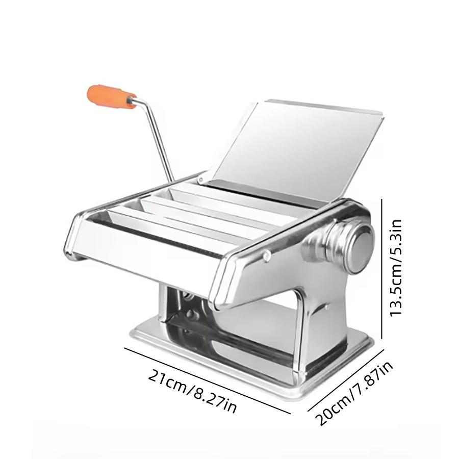 Pasta Maker Machine Manual Pasta Maker with 6 Adjustable Thickness Settings Hand Crank 3 Blades Stainless Steel Noodle Machine