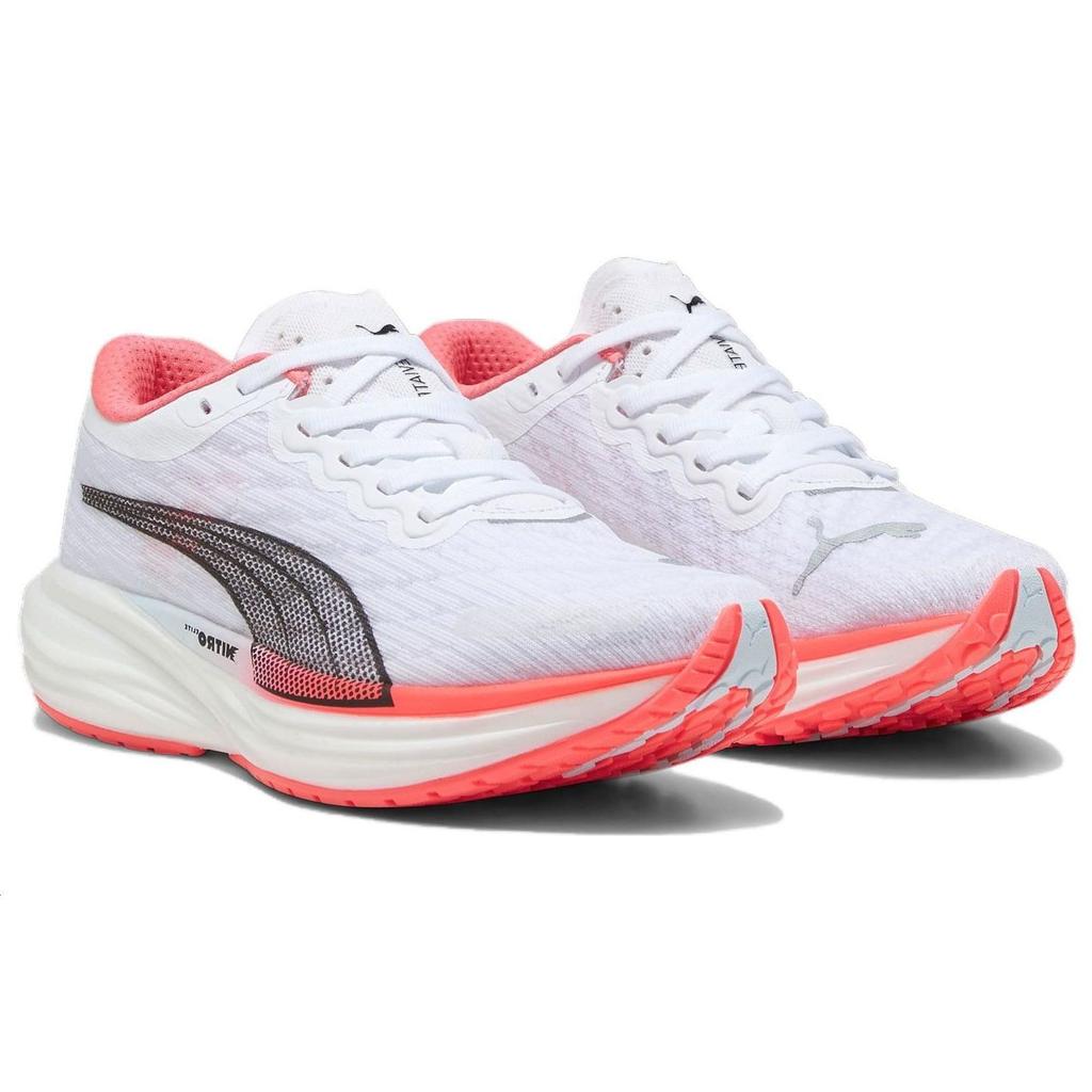 Puma Deviate Nitro 2 White Fire Orchid Women Sneakers Icy-Blue 376855-19