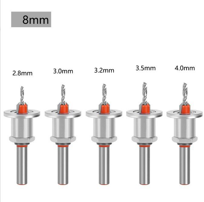

Набор сверл с зенковкой Limit, набор регулируемых конических сверл с зенковкой, круглое хвостовик из легированной стали, сверло по дереву с зенковкой Round&5pcs коричневый