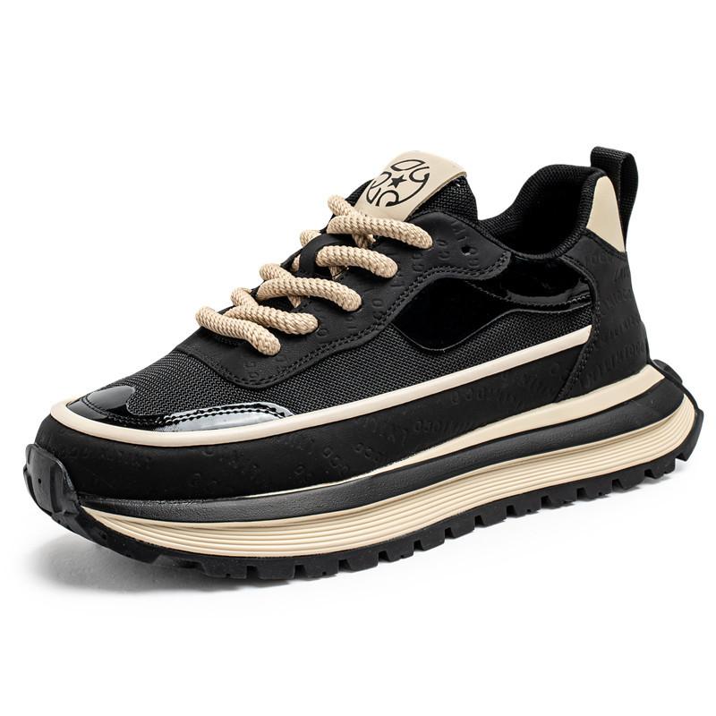 

Men s shoes four seasons new mesh shoes outdoor trend fashion thick-soled heightening shoes contrasting color low-top sports and leisure shoes 44