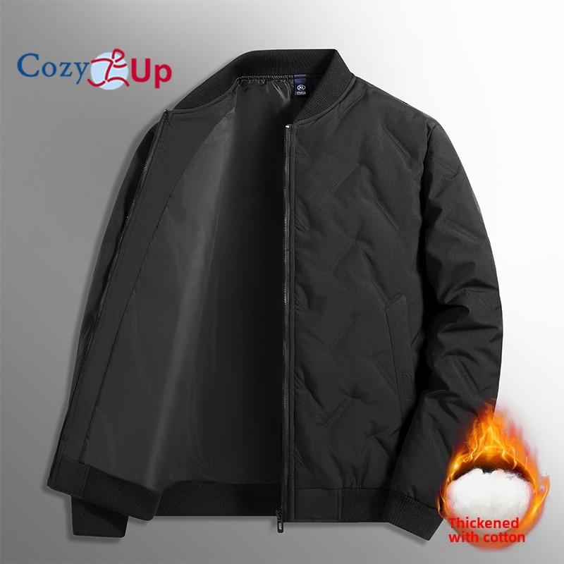 Cozy Up Мужская стеганая летная куртка с молнией M чёрный