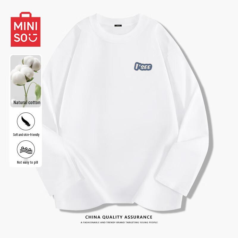 

MINISO Men s Pure Cotton Long Sleeve T-Shirt 2XL