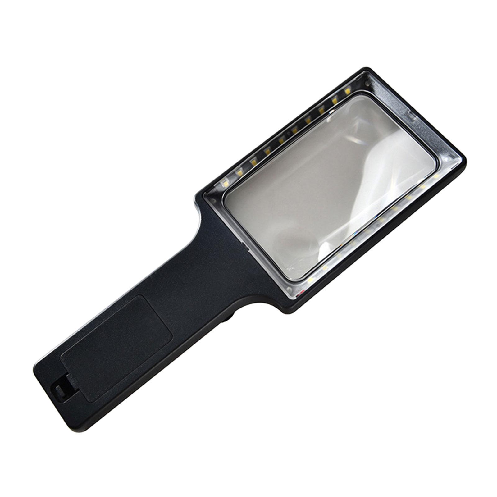 

20 LED Light Magnifiers Lighting 8 Times Amplifiers With Scale Adjustable Focusing Cylinders Magnifiers Magnifying Glass
