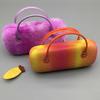 Rainbow Color Glasses Case with Handle Glasses Protective Case Fashion Sunglasses Storage Box
