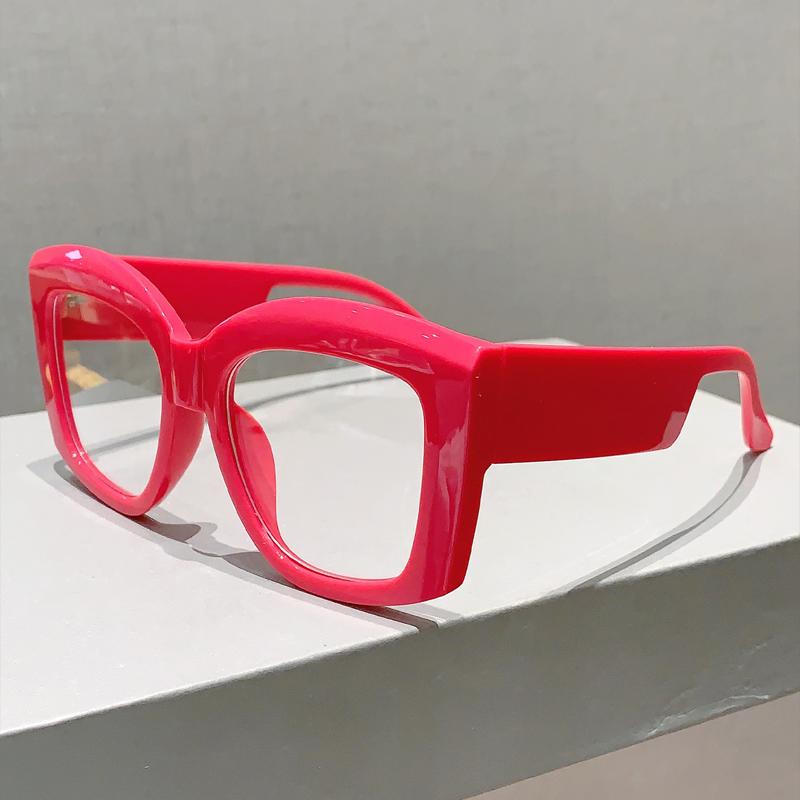 

Оверсайз Квадратные Оправы для Очков Новинка Винтажные Без Диоптрий Женские Очки Модные Дизайнерские Очки розы красного