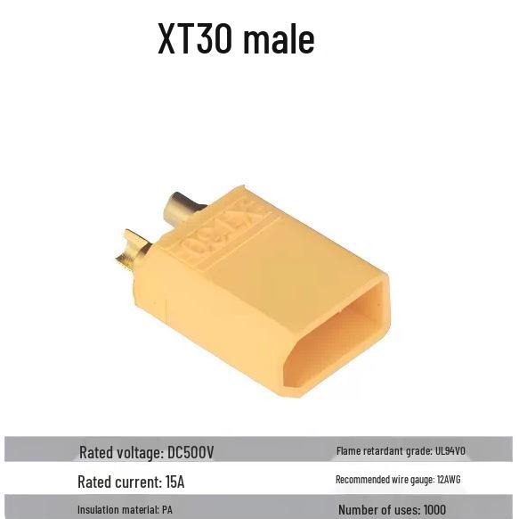 XT60H-F Model Aircraft Plug XT90S XT30U High Current Male-Female Connector for Lithium Battery Charging