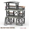 Military Sentry Tower Puzzle Assembly Building Blocks
