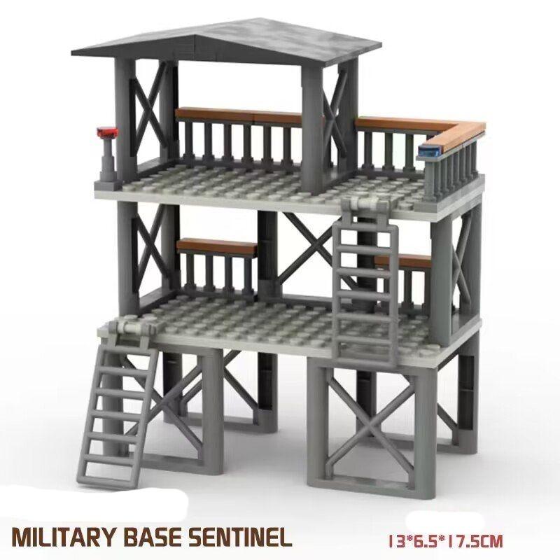 Military Sentry Tower Puzzle Assembly Building Blocks