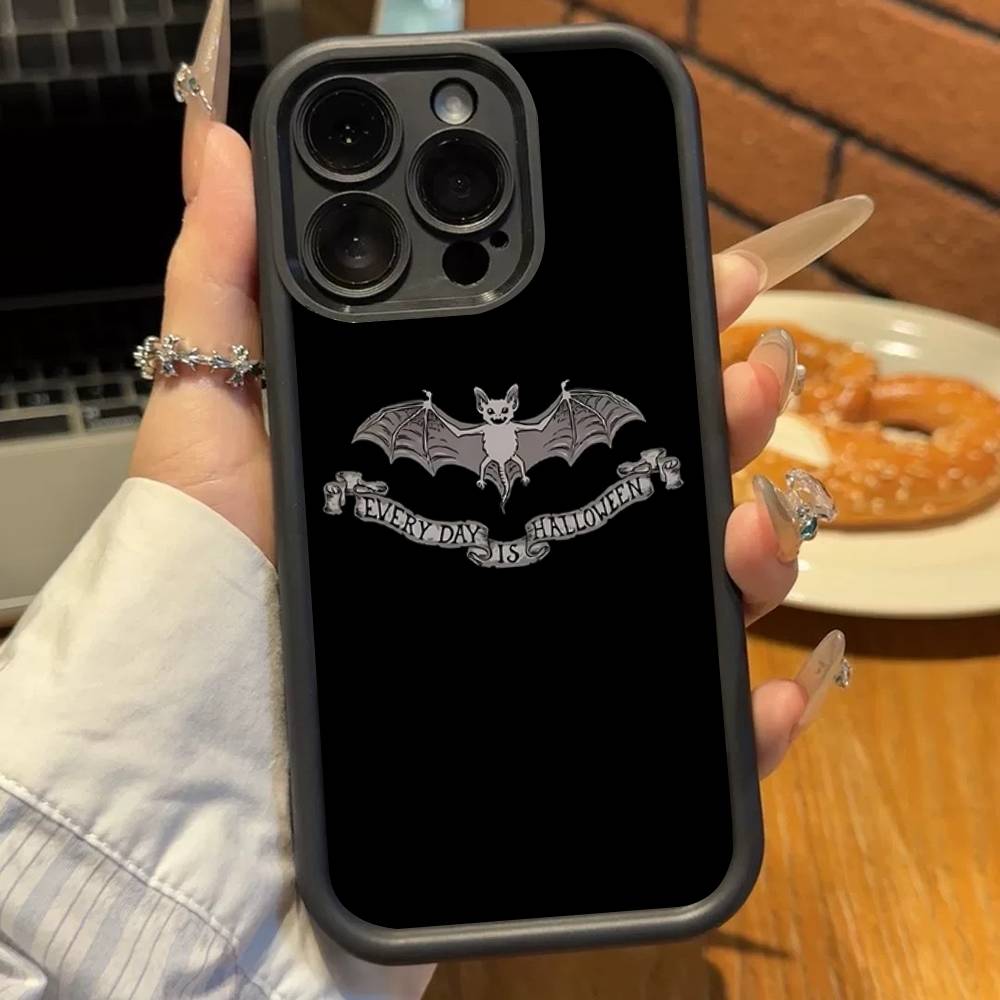 Gothik Vampir Fledermaus Gotisch Silikon Handyhülle Für iPhone 17 Air 17 16 15 14 13 12 11 Plus Pro Max Stoßfest Weiche Hülle