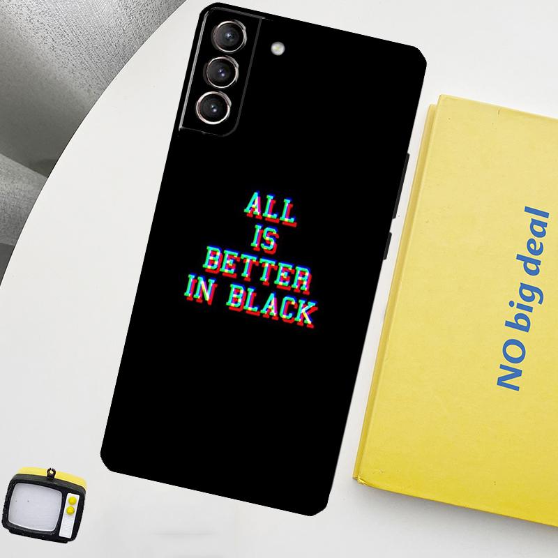 

Simple Minamilst Black Quote Phone Case For Samsung Galaxy S25 S24 Ultra S20 S21 S22 S23 Plus S9 S10 S24 FE S25 FE Cover Galaxy S9