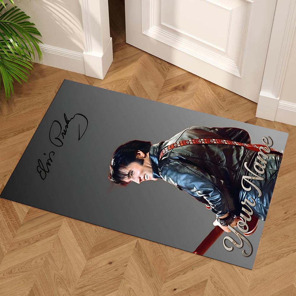 Elvis Presley Customize Your Name Floor Rug Office Rug Perfect for Decorate Room Outdoor Living Rooms Dining Room Antislip Carpet Office Home Decor