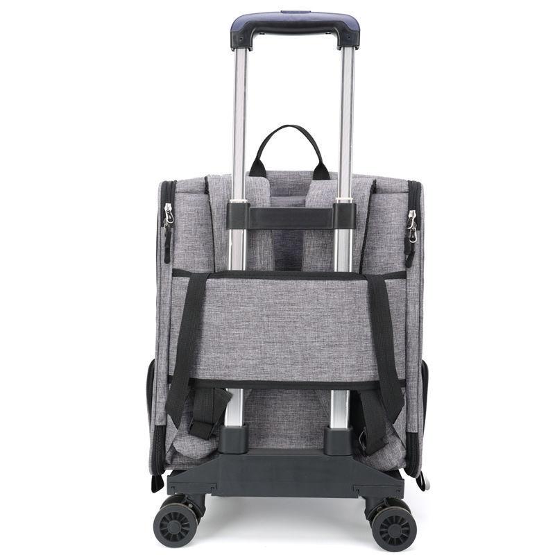 Pet Bag Cat Dog Trolley Suitcase Medium and Small Dog Large Capacity Foldable Out Portable Fat Cat Shoulders