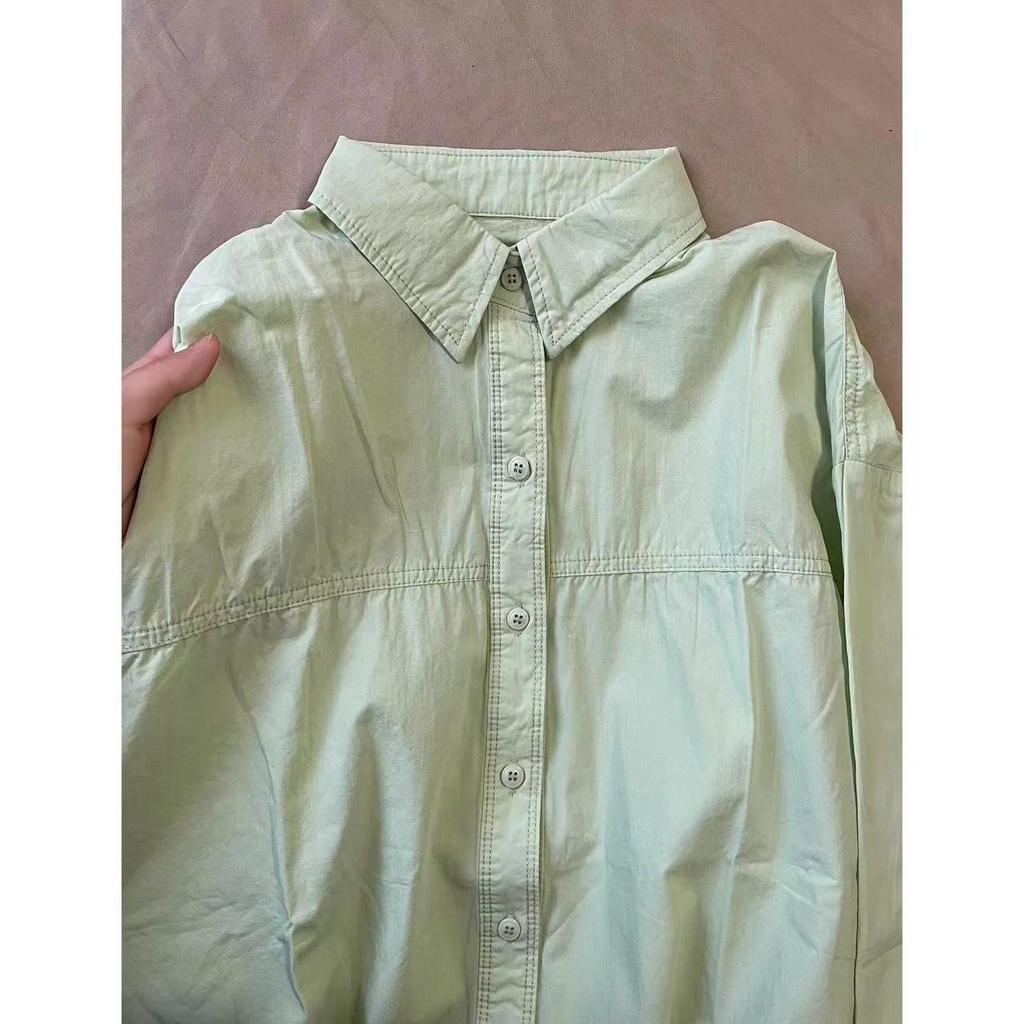 Korean-Style Pure Cotton Long-Sleeve UV Shirt - Trendy Casual Top for Men and Women, Ideal for Spring and Autumn Outdoor Wear