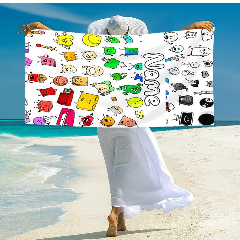 Personalized customized proof beach towel with nanimate Insanity pattern - soft, absorbent,quick-drying,perfect swimming,camping&bathing