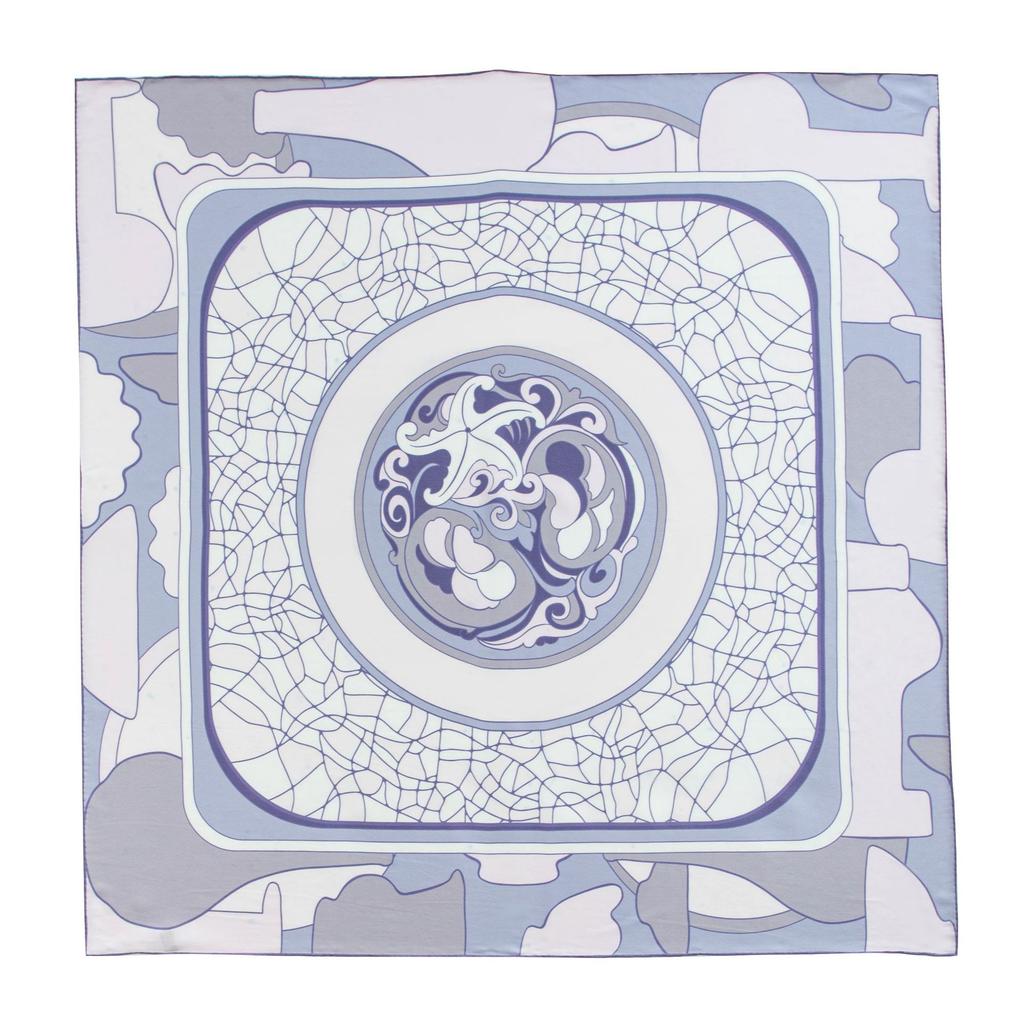 100% mulberry silk scarf women's  spring and summer song wind porcelain rhyme printing shawl