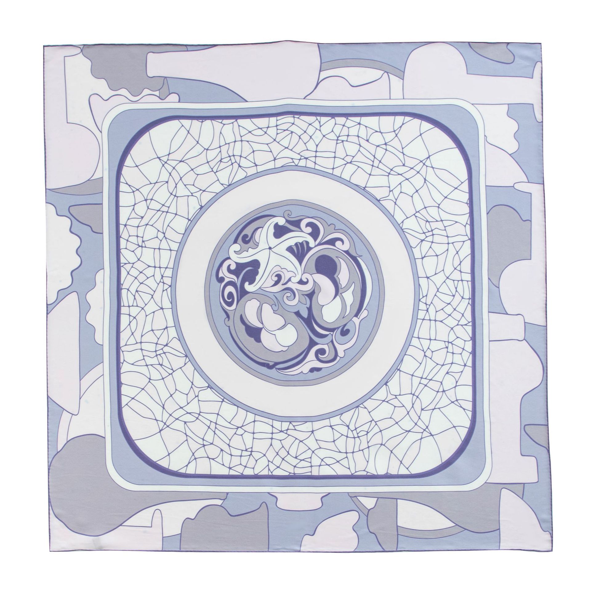 

Женский шарф из 100% шелка тутового шелкопряда, весенне-летний, с принтом в стиле «песня ветра, фарфоровая рифма».