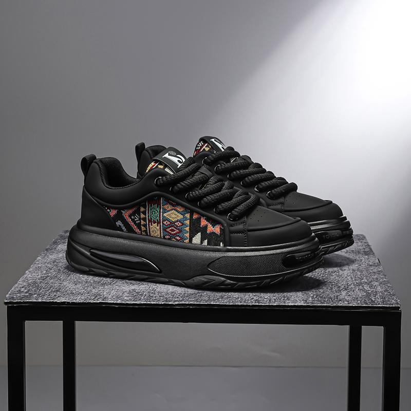 

Мужская повседневная обувь 2025 новая зимняя обувь-взрыв интернет-знаменитости универсальная трендовая обувь увеличение высоты платформы спортивная повседневная обувь 44 чёрный