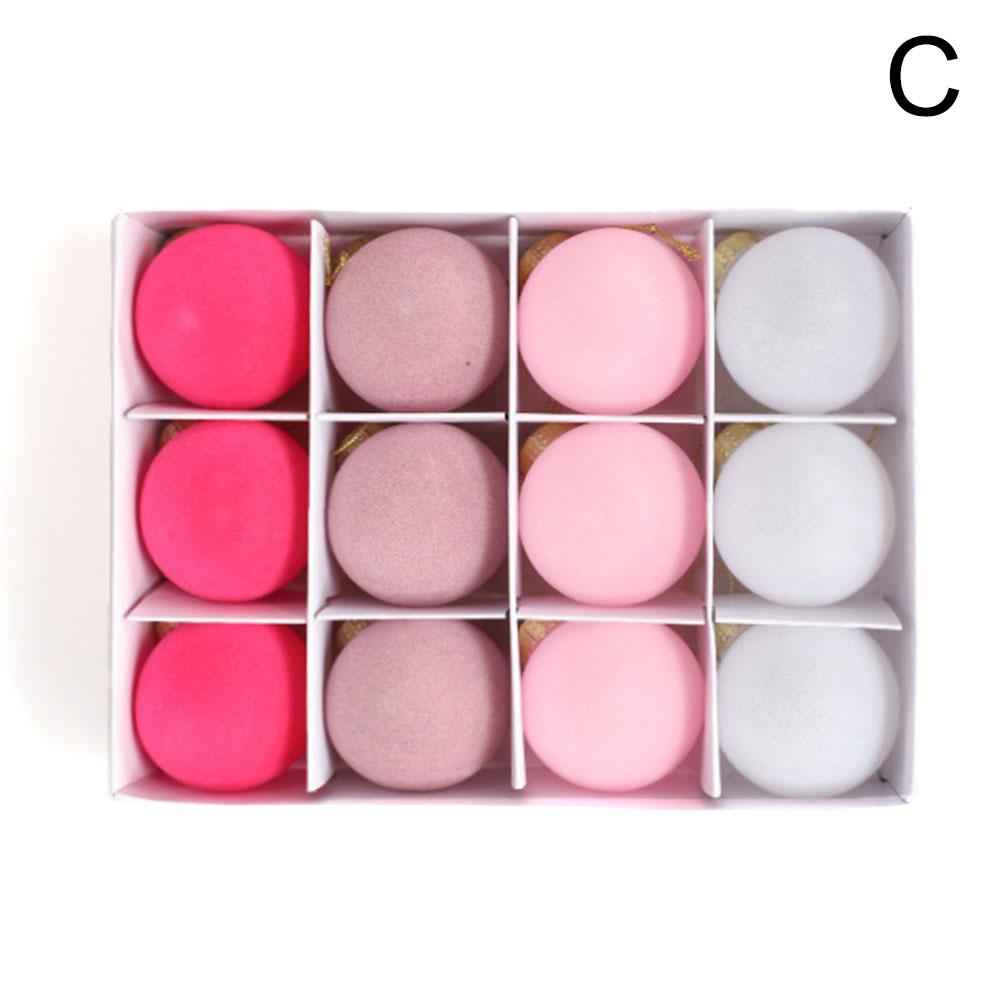 

12 шт. бархатных рождественских шаров, флокированные елочные шары, подвесные украшения, рождественские бархатные шары, пластиковые рождественские шары, украшение