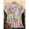 Colorful Landscape and Flower Pattern 3D Digital Printing Women's Trendy Round Neck Short Sleeve T-shirt