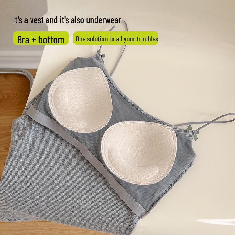 Damen Langweste mit Schleife, Spaghetti-Trägern, gerafften Cups und schönem Rücken