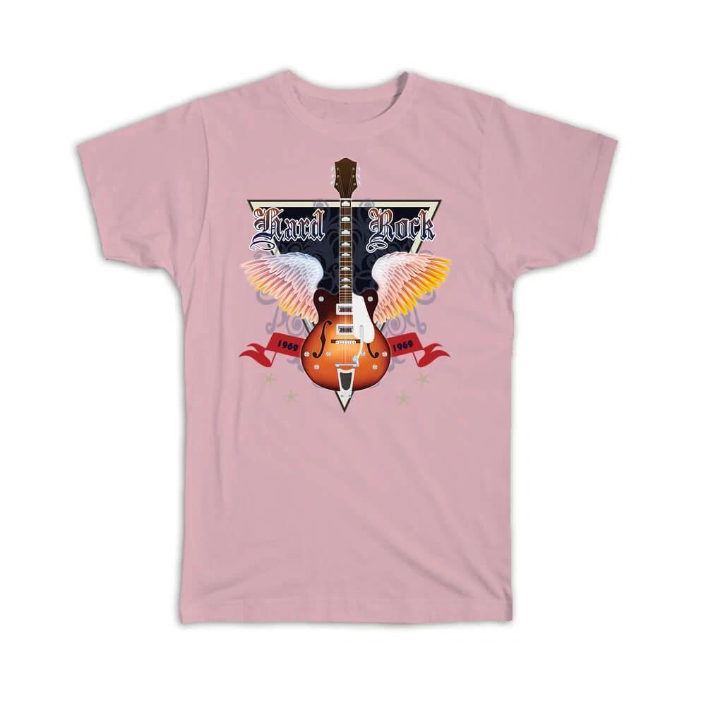 

Gift T-Shirt : Retro Music Wall Art Guitar Wings 1969 Hard Rock Lover Father M