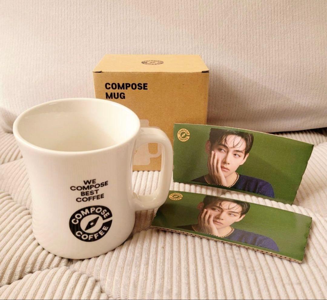 [Б/У] Официальная кружка COMPOSE COFFEE + 2 рукава для стаканчиков COMPOSE