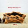 Creative Retro Cement-Look Tree Stump Succulent Planter