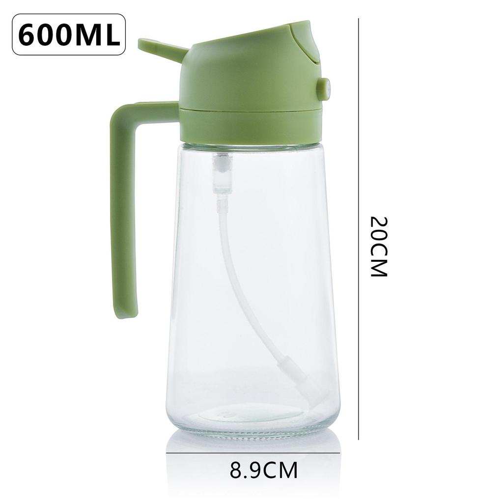 Large Capacity Leak-Proof Oil Spray & Pour Pot with Cover and Handle