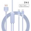New Design 2-in-1 Hexagonal Braided PD100W USB Type-C Fast Charging Cable for iPhone 16/15 for for