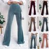 Fall Winter New European and American High Waist Corduroy Wide Leg Pants Women's Casual Wide Leg Long Leggings