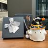 Cute Ghost Mug with Lid for Boys Ceramic Water Cup for Girls Practical Creative Cup for Teachers' Day Birthday Gift